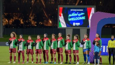 تیم ملی فوتبال زنان فلسطین در مسابقه مقابل عراق - مسابقات غرب آسیا در جده