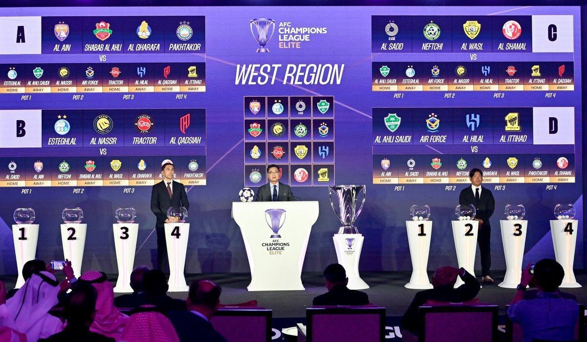 برنامه دیدارهای استقلال و تراکتور در لیگ نخبگان آسیا